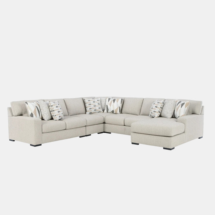 Laurelgrove 5-Piece Sectional Sofa In Fabric Upholstery - Pebble | Benchcraft By Ashley