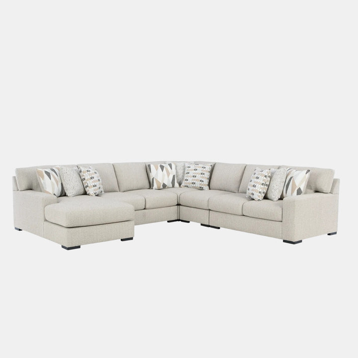 Laurelgrove 5-Piece Sectional Sofa In Fabric Upholstery - Pebble | Benchcraft By Ashley