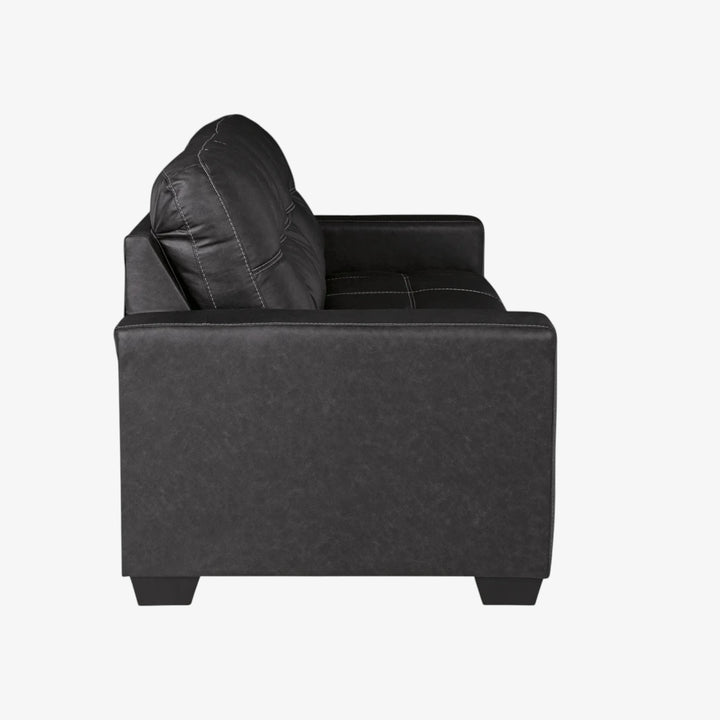 1700438 Barlin Mills Stationary Sofa In Leather Upholstery - Carbon | Signature Design By Ashley