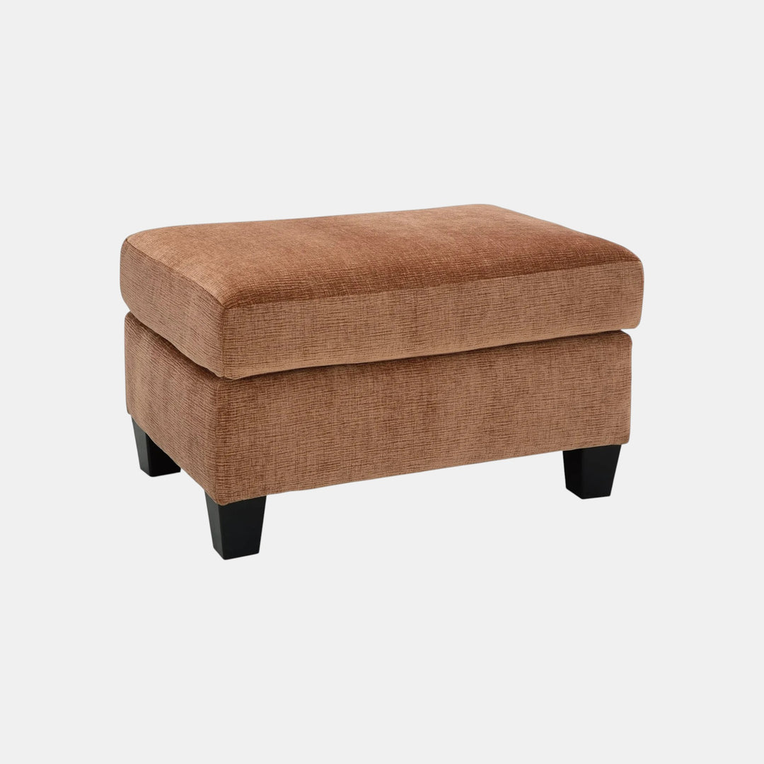 6720414 Amity Bay Accent Ottoman In Fabric Upholstery - Clay | Benchcraft By Ashley