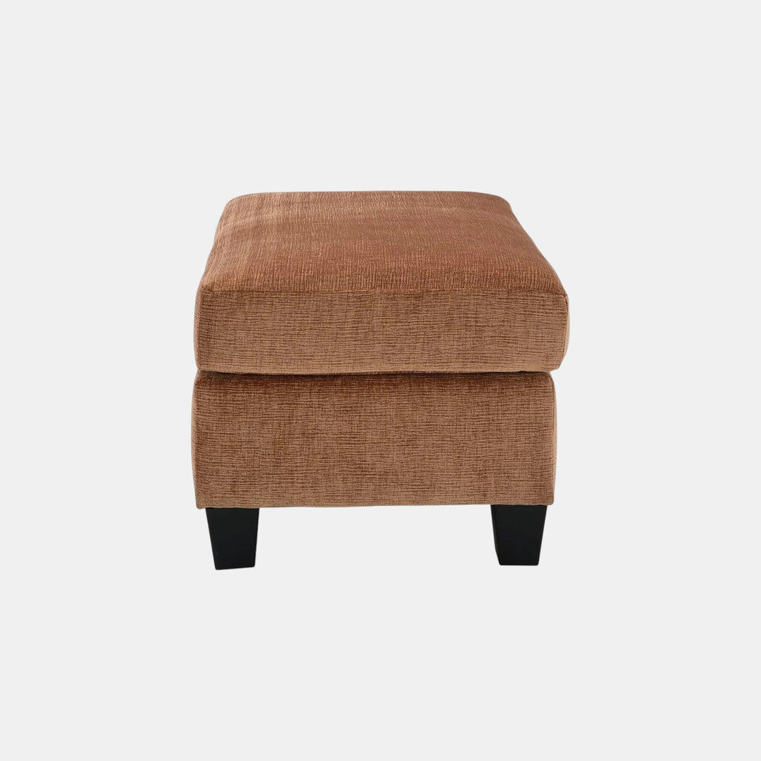 6720414 Amity Bay Accent Ottoman In Fabric Upholstery - Clay | Benchcraft By Ashley
