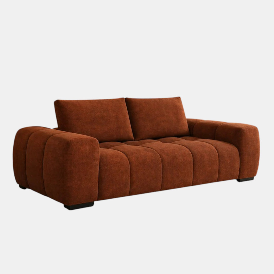 Zara Rust 3-Seater Sofa In Fabric Upholstery