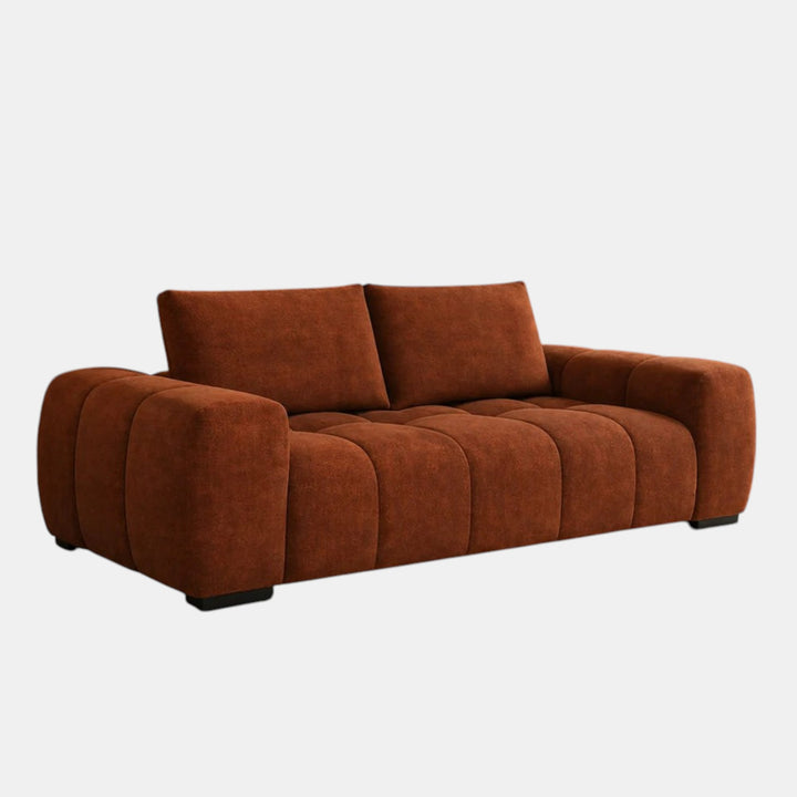 Zara Rust 3-Seater Sofa In Fabric Upholstery