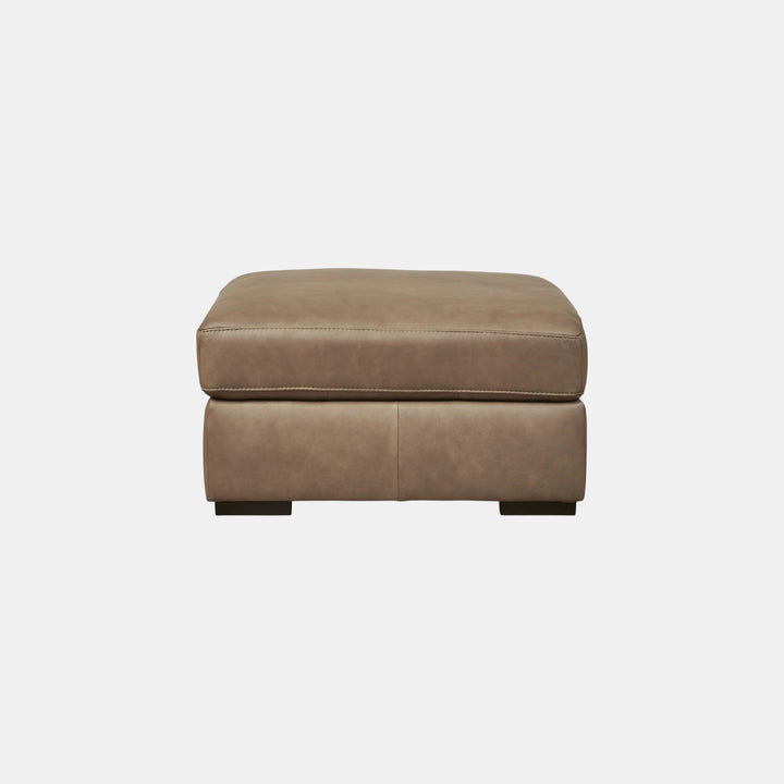 7610608 Veronella Oversized Accent Ottoman In Leather Upholstery - Sahara | Benchcraft By Ashley