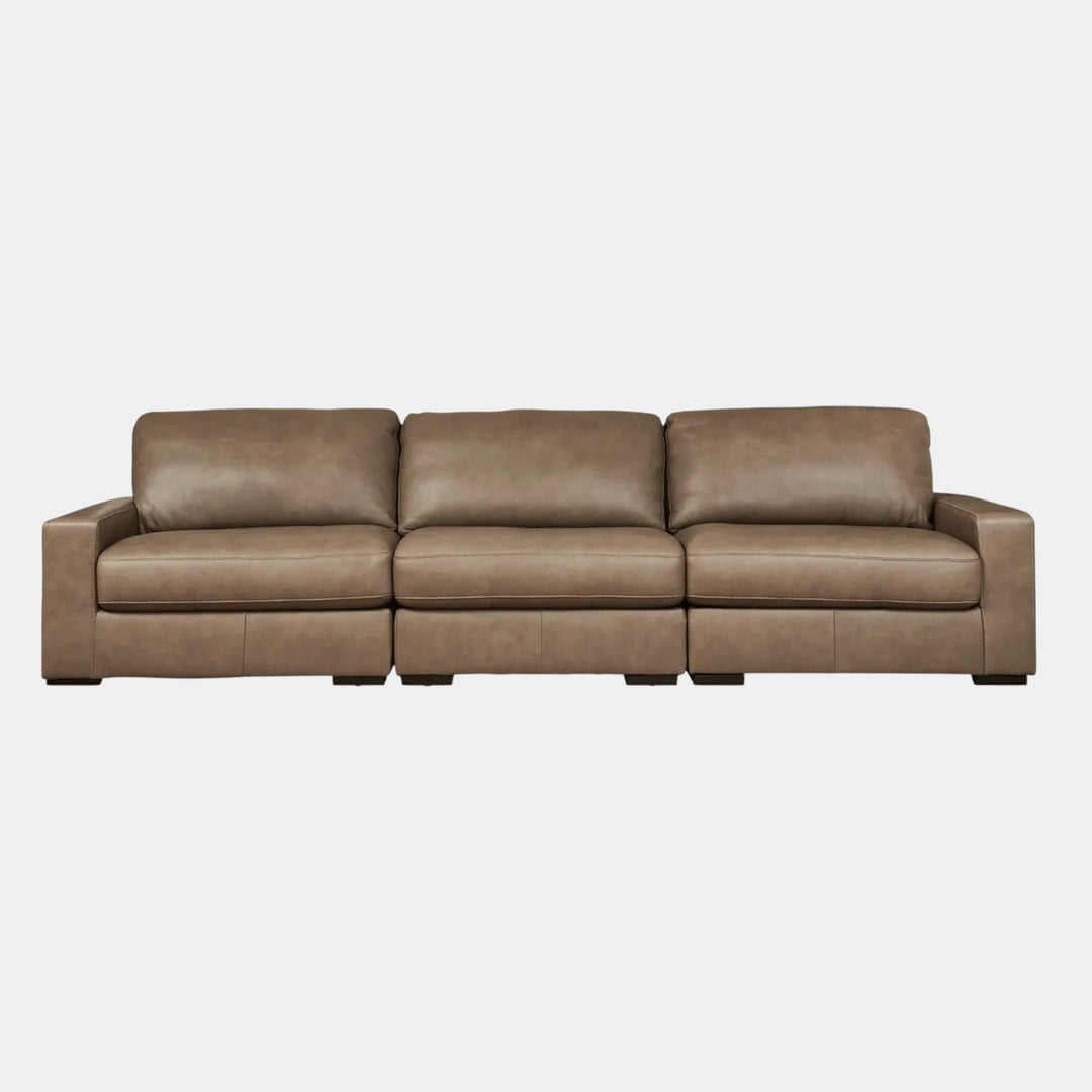 76106S2 Veronella 3-Piece Sofa In Leather Upholstery - Sahara | Benchcraft By Ashley