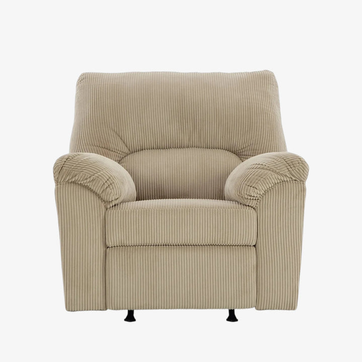 2420325 SimpleJoy Rocker Recliner Chair In Fabric Upholstery - Sand | Signature Design By Ashley