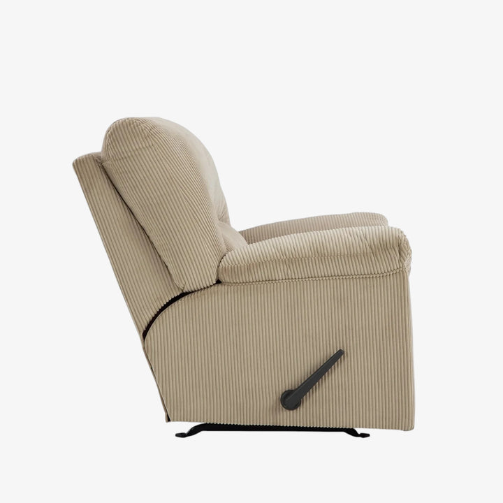 2420325 SimpleJoy Rocker Recliner Chair In Fabric Upholstery - Sand | Signature Design By Ashley
