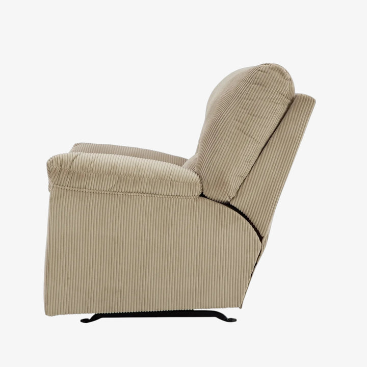 2420325 SimpleJoy Rocker Recliner Chair In Fabric Upholstery - Sand | Signature Design By Ashley