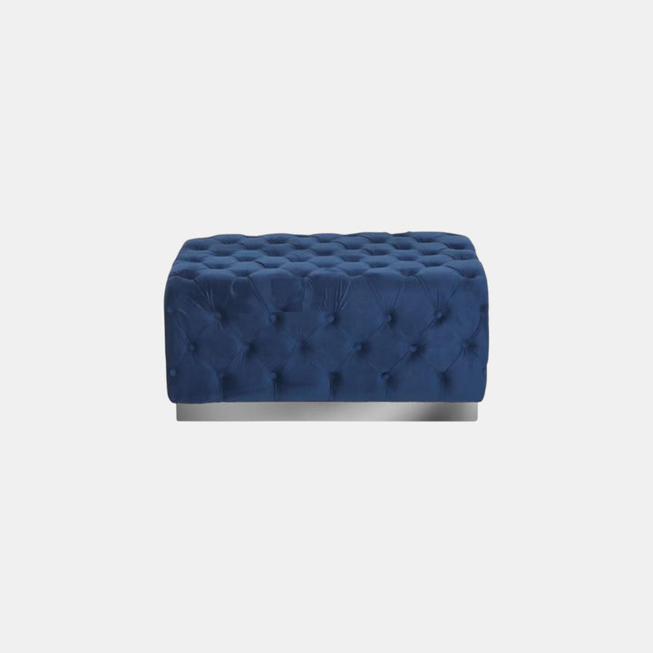 Kinsley Multifunctional Ottoman Bench In Velvet Upholstery - Blue