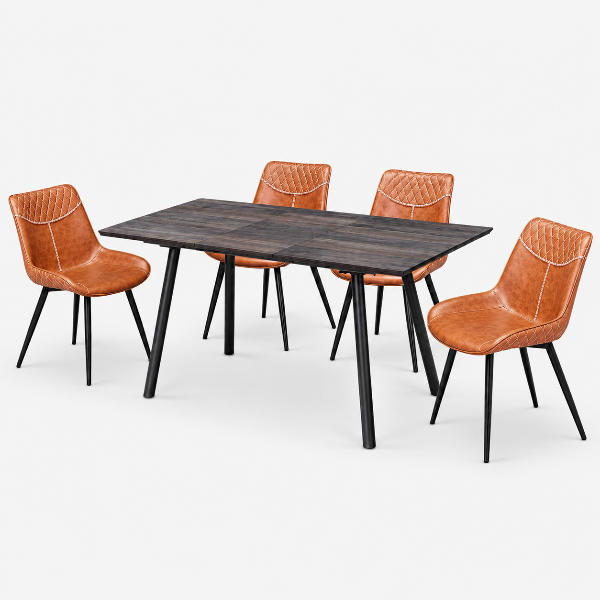 Sovic Dining Table Set For 6 With PU Upholstered Chairs