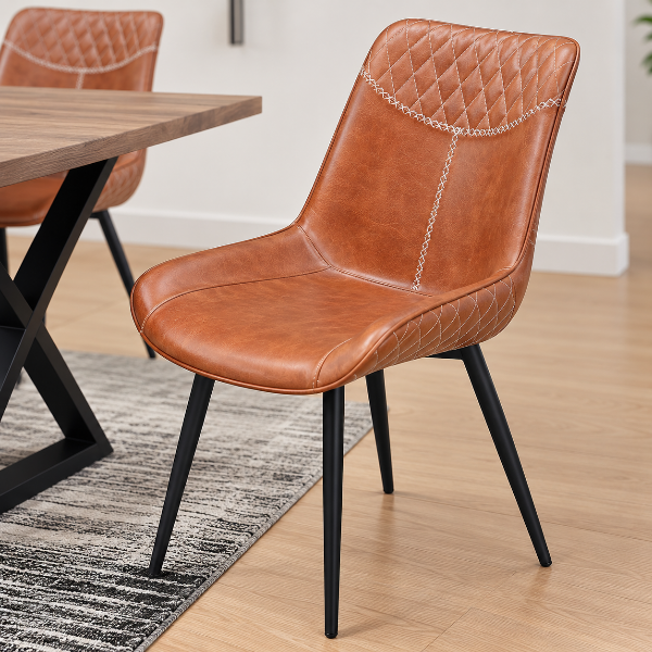 Vice Dinette Table Set For 6 With PU Upholstered Chairs
