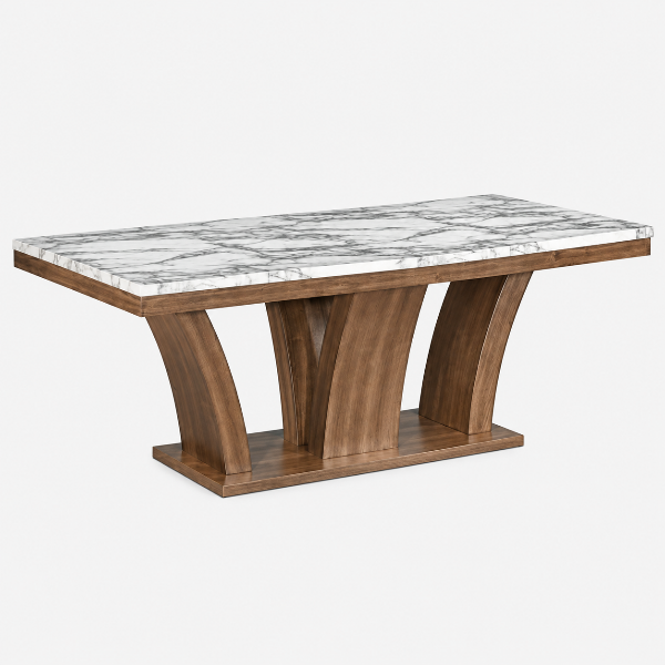 Neil Dining Table Set For 6 With Fabric Upholstered Chairs