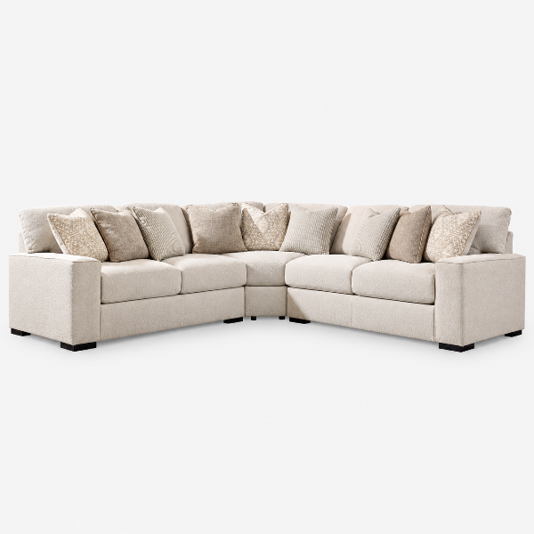 25102S1 Ballyton 3-Piece Sectional Sofa In Fabric Upholstery - Sand | Signature Design By Ashley