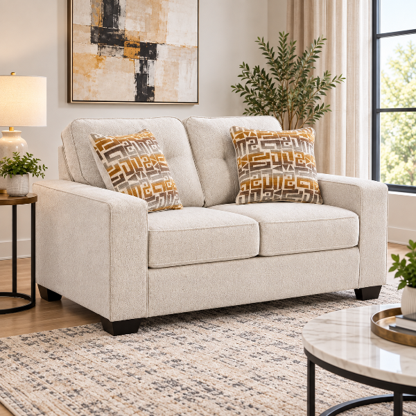 PC2920335 Larimer Loveseat In Fabric Upholstery - Stone | Signature Design By Ashley