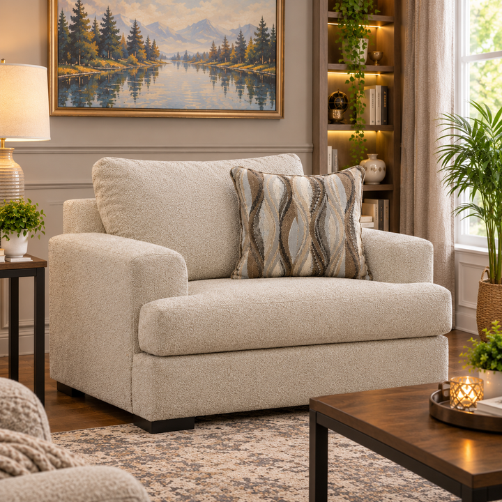 PC6960523 Lofwood Oversized Armchair In Fabric Upholstery - Oatmeal | Signature Design By Ashley