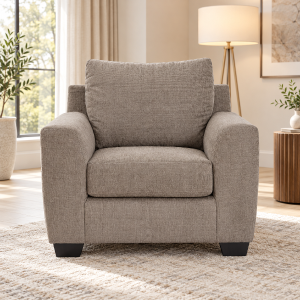 6310220 Loreo Accent Armchair In Fabric Upholstery - Truffle | Benchcraft by Ashley