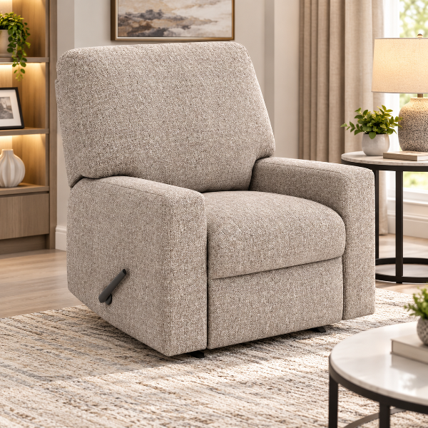 4840425 Newellen Rocker Recliner Chair In Fabric Upholstery - Hemp | Benchcraft By Ashley