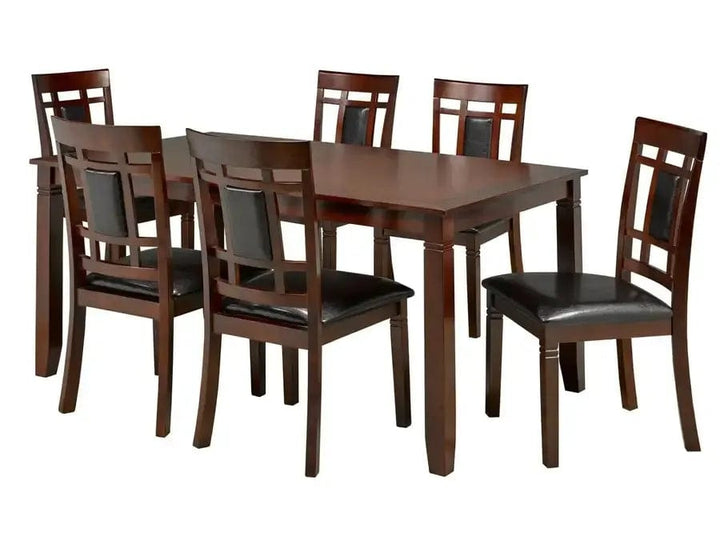 Alexia Dining Room Set for 6 Person | 7 Pc Rustic Style Wooden Dining Table Set