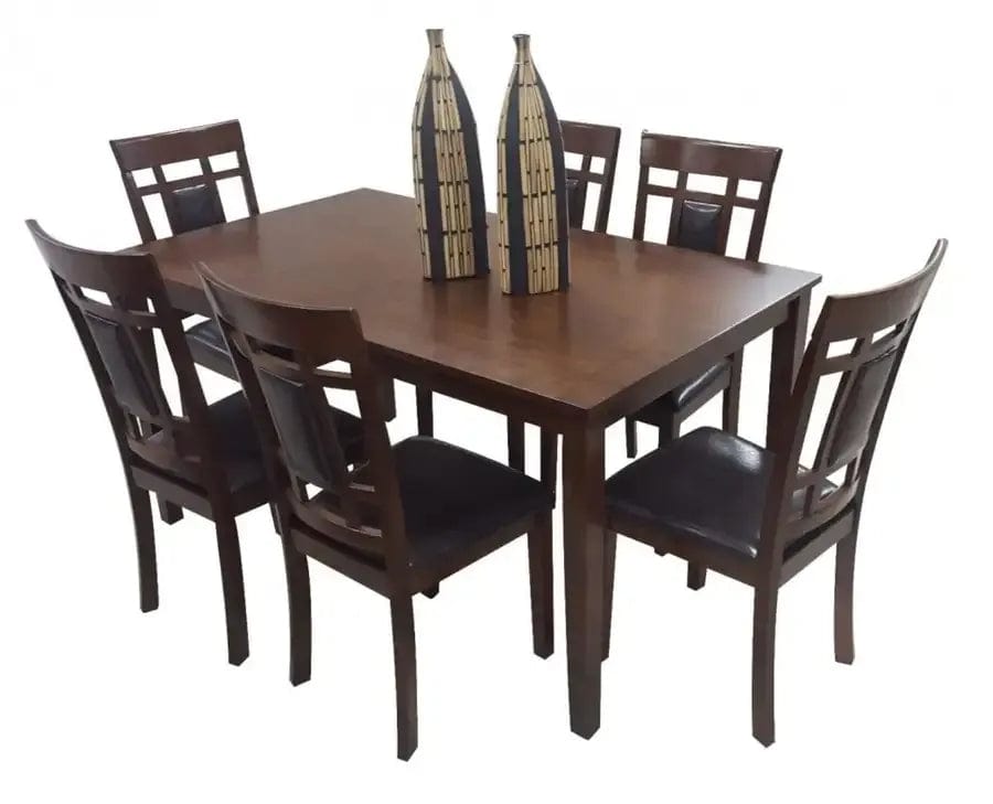 Ensemble de salle à manger pour 6 personnes | Table à manger en bois de style rustique 