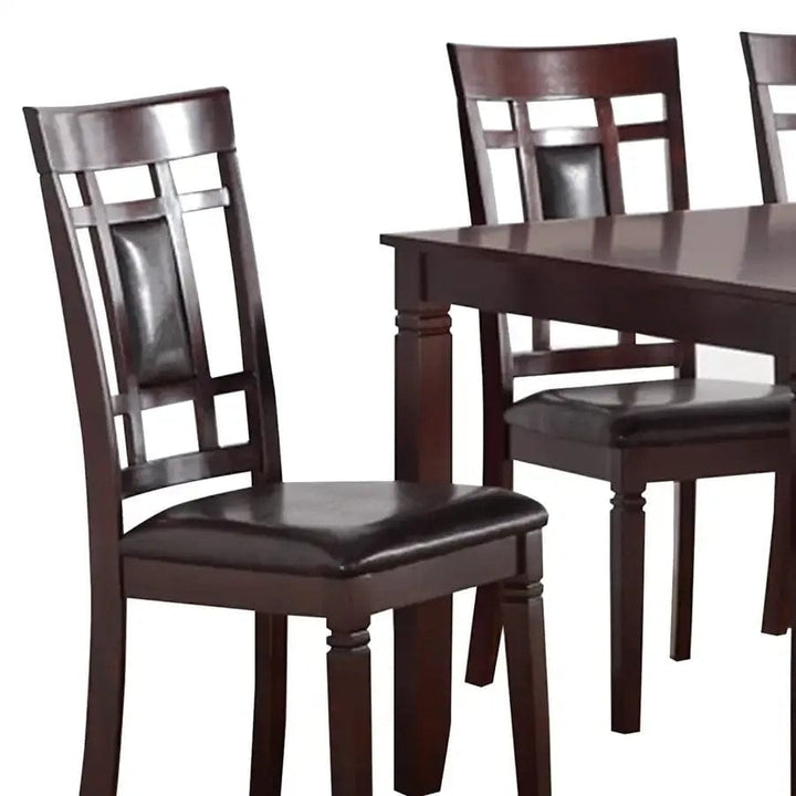 Alexia Dining Room Set for 6 Person | 7 Pc Rustic Style Wooden Dining Table Set