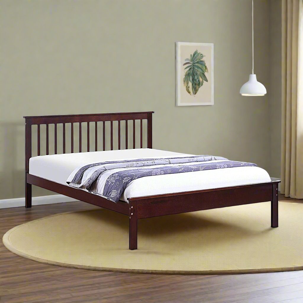 Madeline Classy Platform Bed Frame With Storage Drawers & Pull-Out Trundle - Espresso