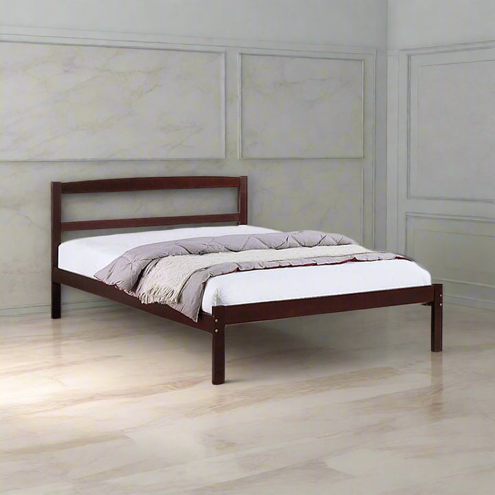 Parker Sleek Platform Bed Frame With Storage Drawers and Pull-Out Trundle - Espresso