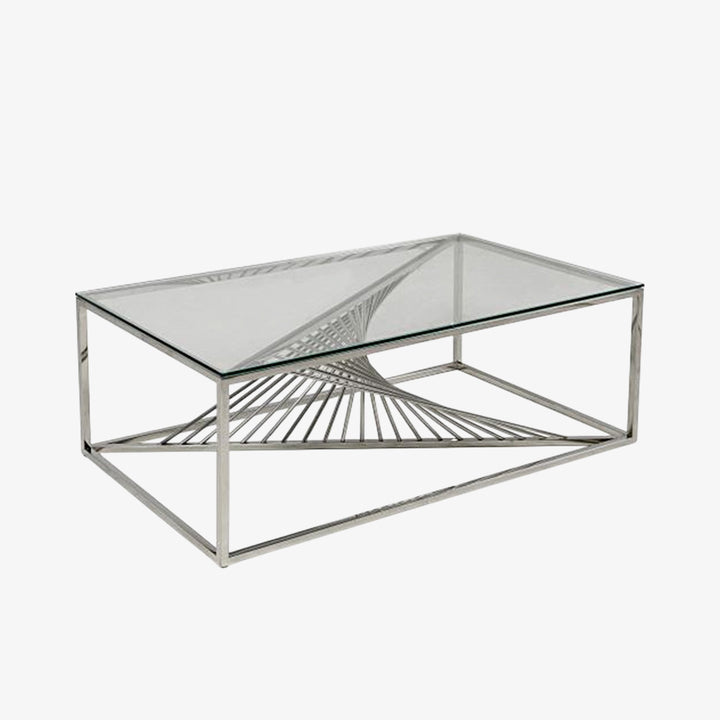 Francesca Coffee Table Set With Chrome Finish