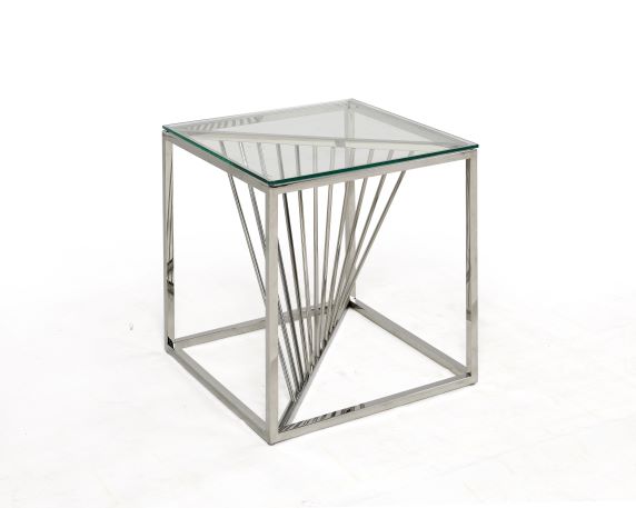 Francesca Coffee Table Set With Chrome Finish