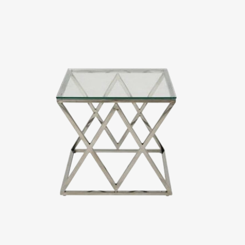 Eden Coffee Table Set With Silver Plated Frame