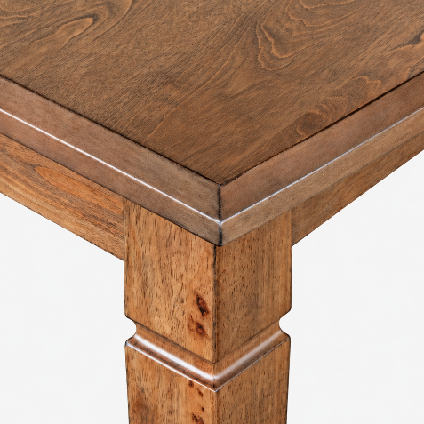 Pearl Solid Wooden Walnut Dining Table With Extension Leaf