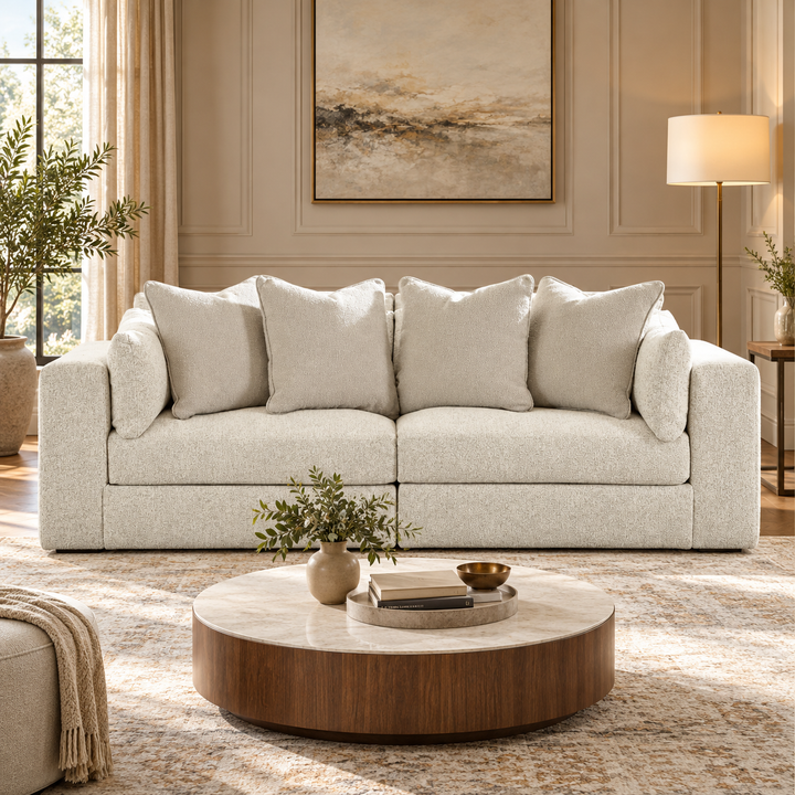 PC66004S17 Ashbourne Estate 2-piece Sectional Sofa In Fabric Upholstery - Snowstone | Signature Design By Ashley Ashbourne Estate 5-piece Sectional Sofa In Fabric Upholstery - Snowstone | Signature Design By Ashley