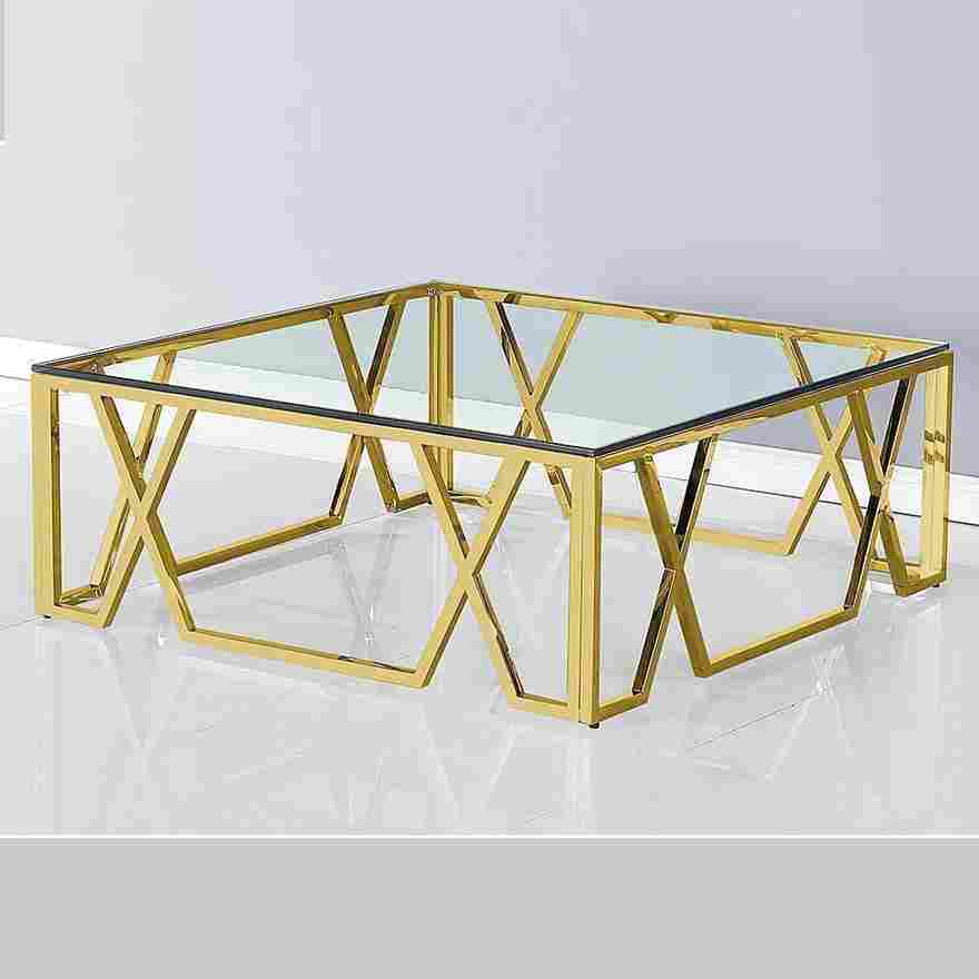 Estrel Coffee Table Modern Elegance in Sleek Gold Finish