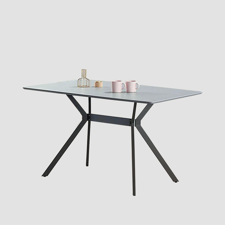 Halifax Scratch Resistant Dining Table In Grey & White Finish