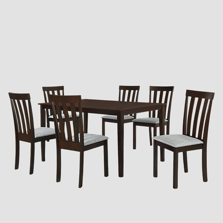Infinity 7-Piece Wooden Dining Set In Espresso Finish