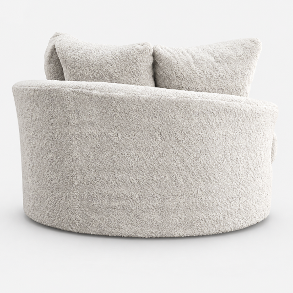 PC5910621 Cuddle Oversized Swivel Accent Chair In Fabric Upholstery - Arctic | Signature Design By Ashley