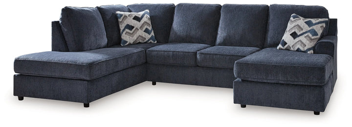 Albar Place 2-Piece Fabric Sectional Sofa With Dual Chaise - Cobalt | Signature Design By Ashley