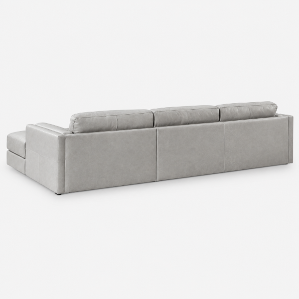 Amiata 2-Piece Leather Upholstered Sectional Sofa With Chaise - Glacier | Signature Design By Ashley