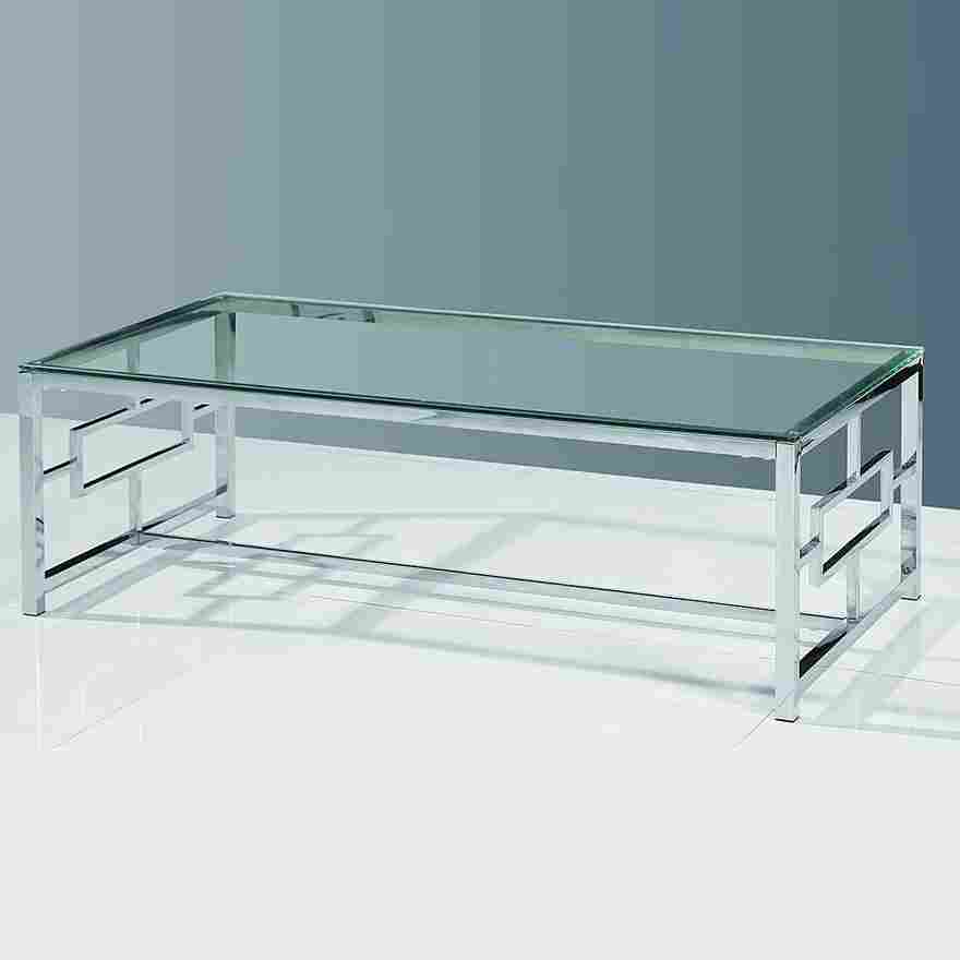 Livya Coffee Table Contemporary Elegance in Silver Finish