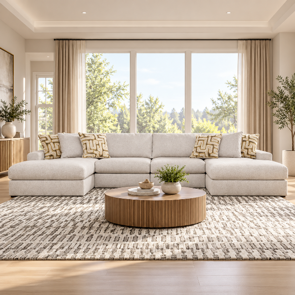 PC68706S9 Kestrie 4-piece Fabric Upholstered Sectional Sofa With Dual Chaise - Feathered | Signature Design By Ashley