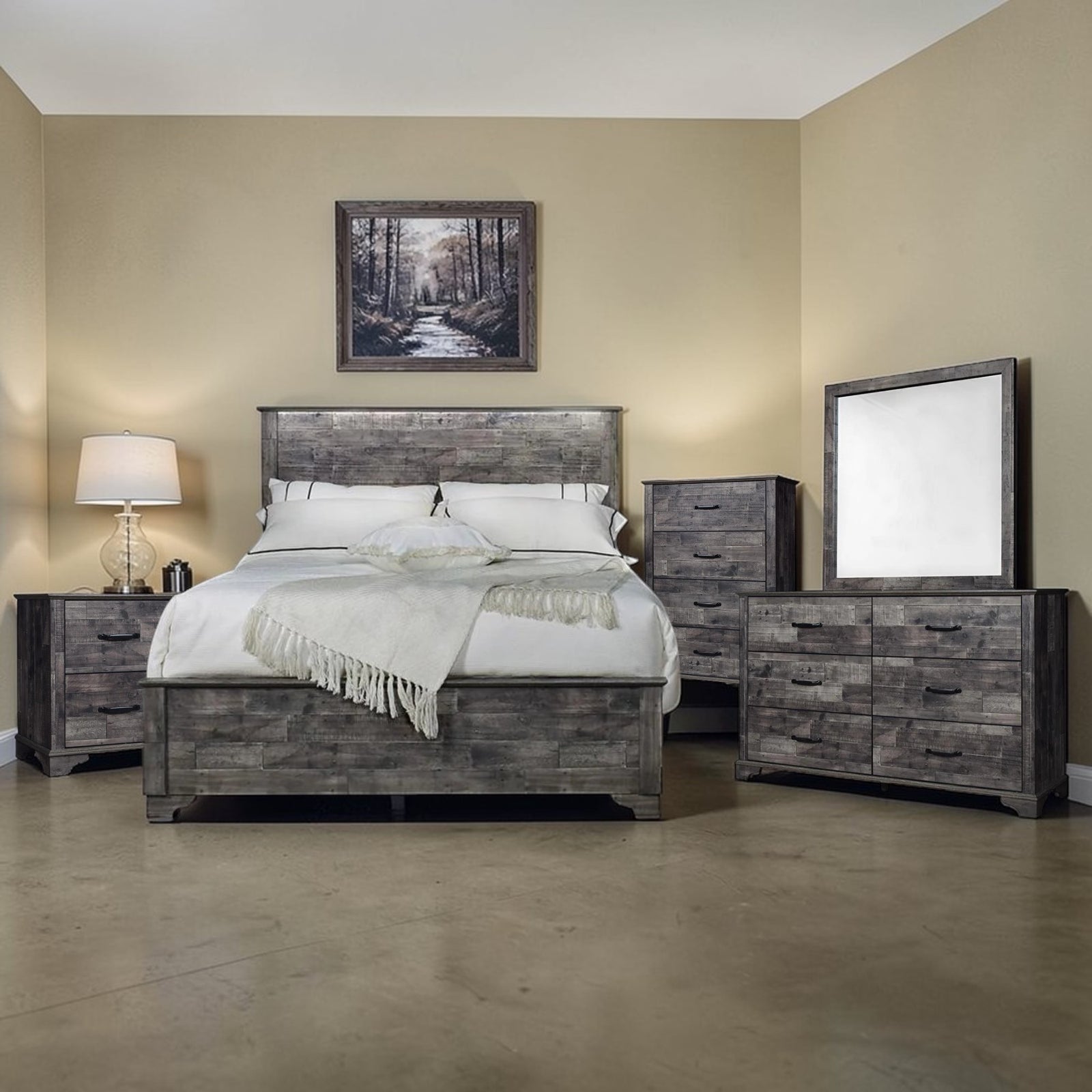Tide 8-Piece Bedroom Set - Dark Brown - Additional View