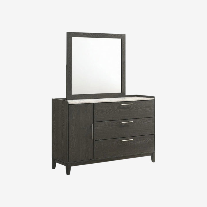 Opulent 8-Piece Bedroom Set - Dark Grey | Contemporary Style, Sturdy Construction &amp; Storage Solution