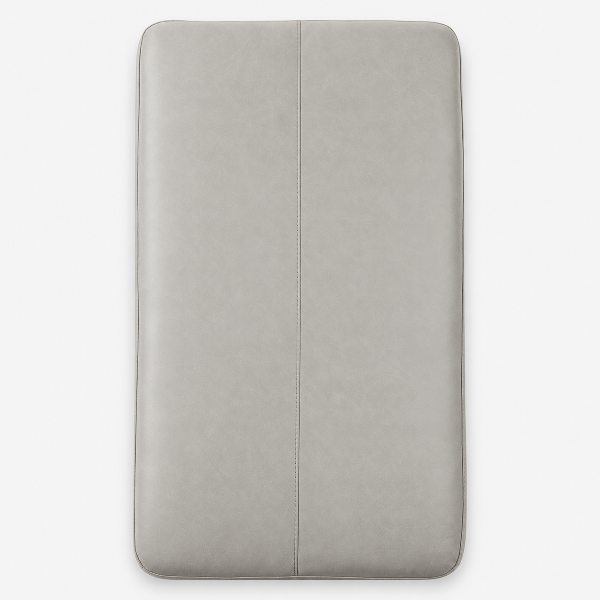 5740408 Amiata Oversized Accent Ottoman In Leather Upholstery - Glacier | Signature Design By Ashley