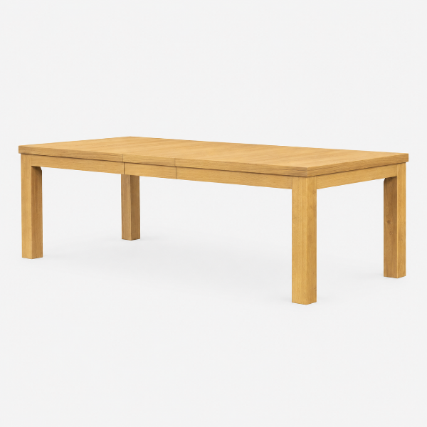 Oliver Solid Wooden Oak Dining Table With Extension Leaf