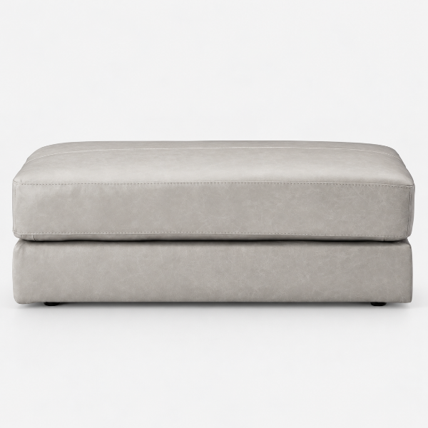 5740408 Amiata Oversized Accent Ottoman In Leather Upholstery - Glacier | Signature Design By Ashley