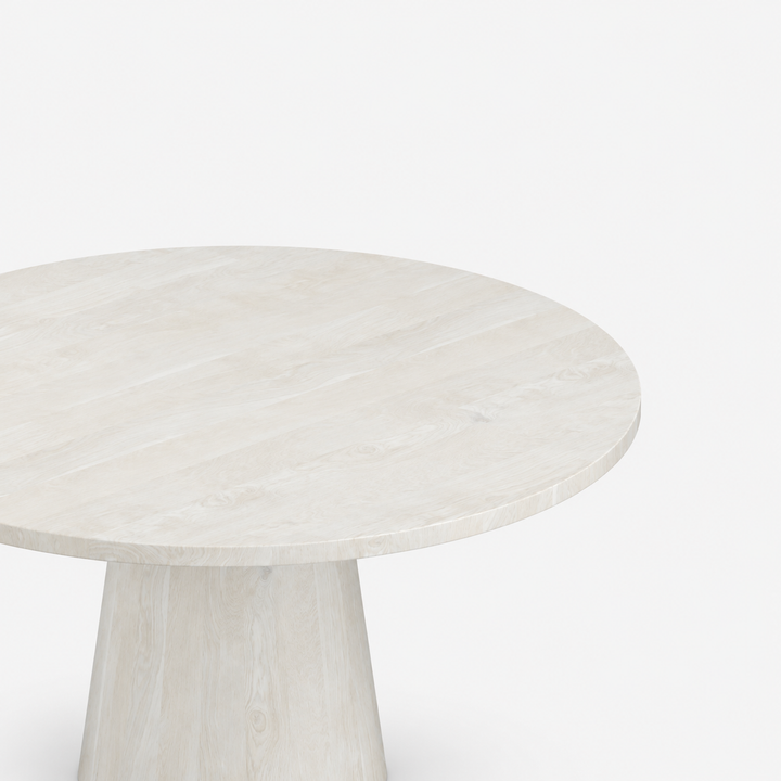Vigo Solid Wooden White Round Dining Table