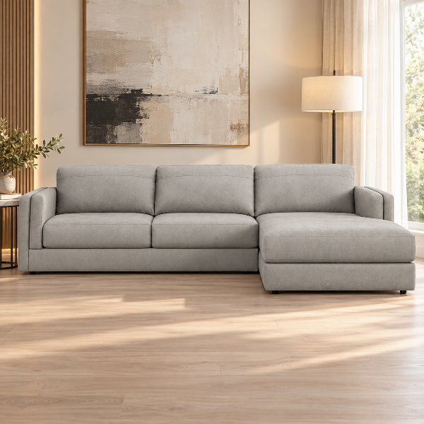 Amiata 2-Piece Leather Upholstered Sectional Sofa With Chaise - Glacier | Signature Design By Ashley