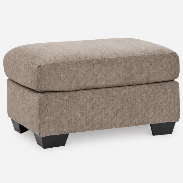 6310214 Loreo Accent Ottoman In Fabric Upholstery - Truffle | Benchcraft By Ashley