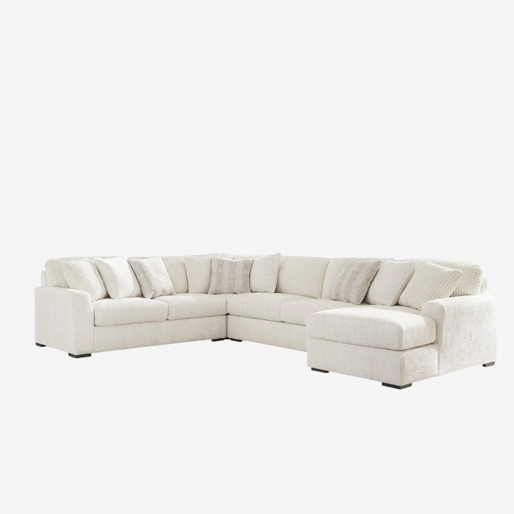 Chessington 4-Piece Sectional Sofa In Fabric Upholstery - Ivory | Signature Design By Ashley