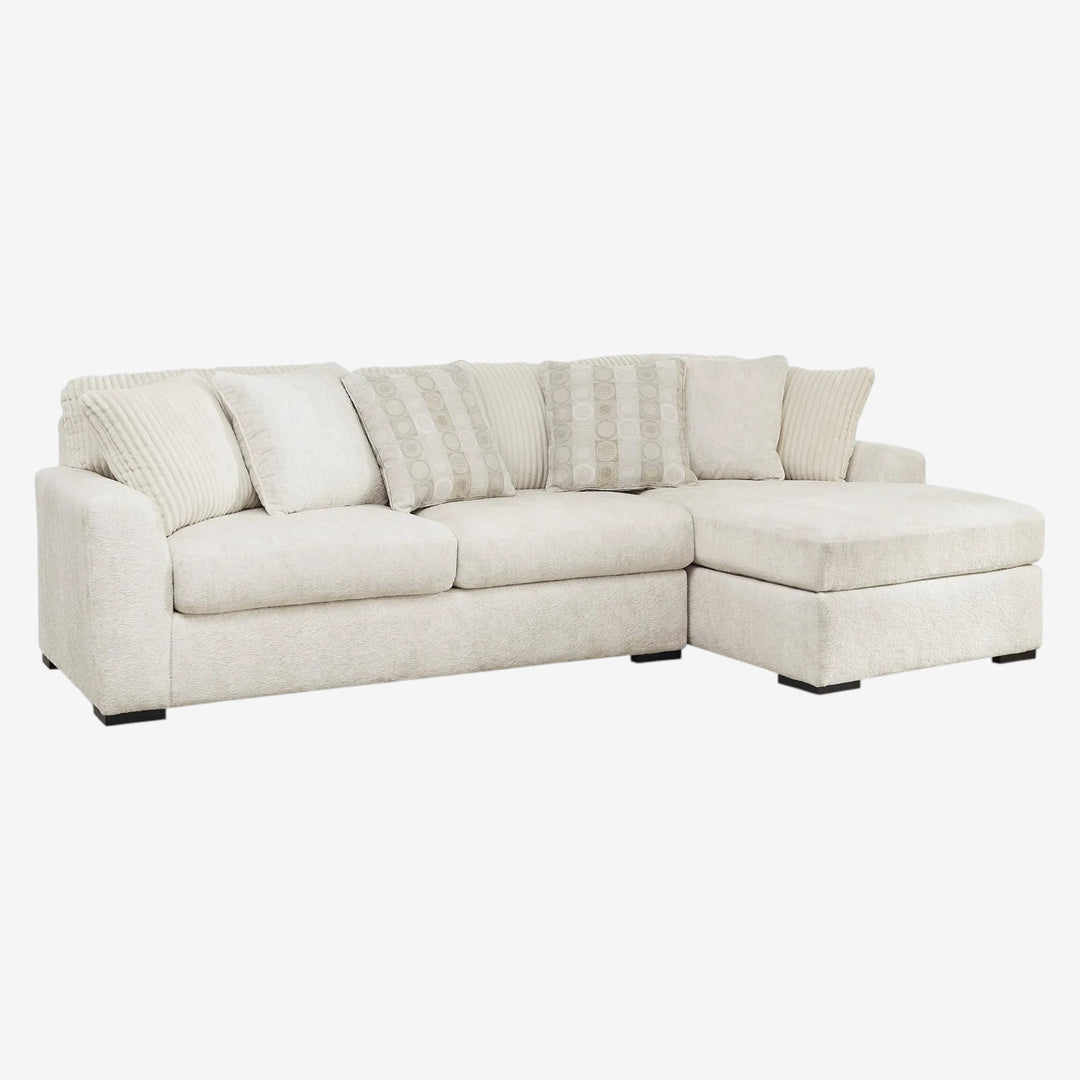 Chessington 2-Piece Sectional Sofa In Fabric Upholstery - Ivory | Signature Design By Ashley