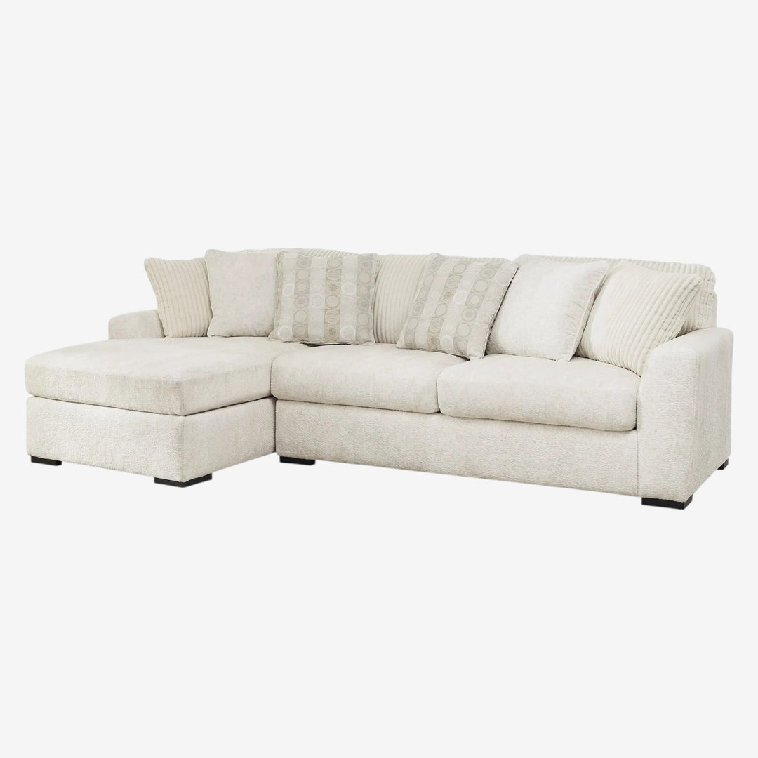 Chessington 2-Piece Sectional Sofa In Fabric Upholstery - Ivory | Signature Design By Ashley